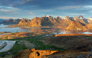 Poster - Mountain norway landscape - Lofoten