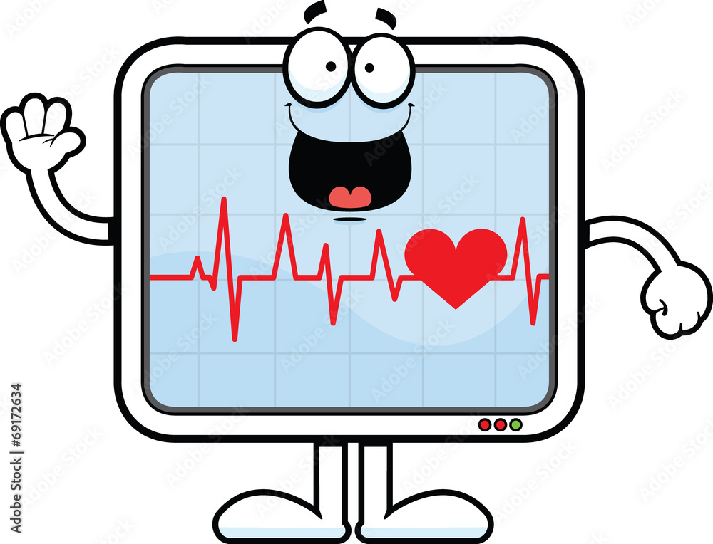 Cartoon Heart Monitor Happy