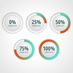 Wall Mural - vector progress bars for website and applications