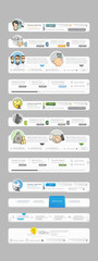 Wall Mural - Collection:set of website navigation elements for templates