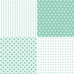 Sticker - Set of seamless patterns