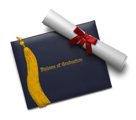 Canvas Print - Diploma of Graduation and Tassel
