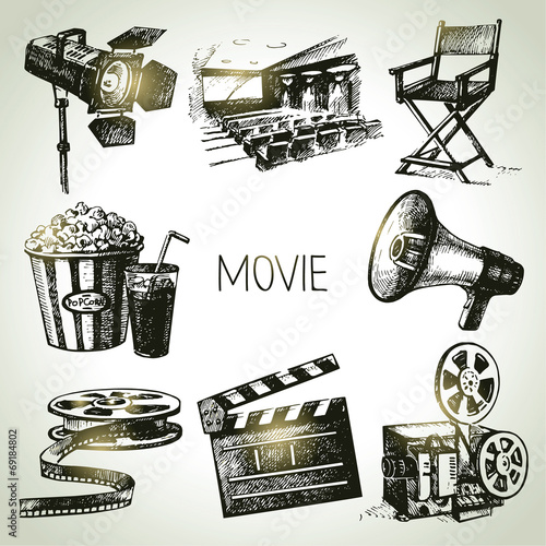 Board z aluminiowym obramowaniem Zestaw filmowy i filmowy. 
