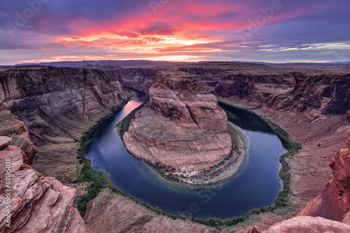 Board z aluminiowym obramowaniem Hoseshoe bend, rzeka colorado