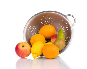 Wall Mural - Close up of fruits in colander.