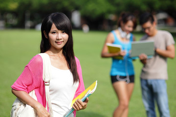 Wall Mural - Happy girl College student