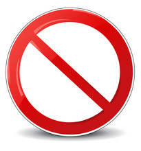 Illustration Of Prohibited Sign
