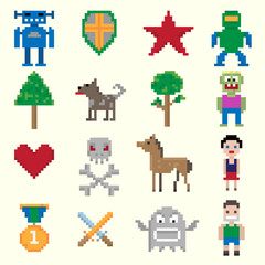 Poster - Game pixel characters