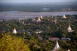 View of Pagoda and Ayeyarwady river from Sagaing hill,Myanmar.
