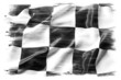 Black and white racing checkered flag