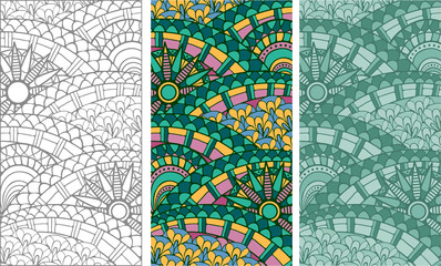 Sticker - Ethnic background pattern