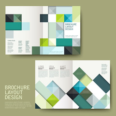 Wall Mural - geometric style half-fold template brochure