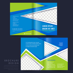 Wall Mural - half-fold template for advertising concept brochure