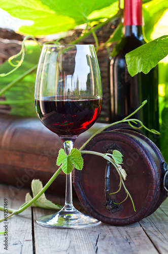 Board z aluminiowym obramowaniem Czerwone wino