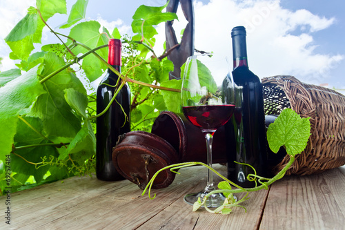 Board z aluminiowym obramowaniem Czerwone wino