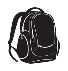 Wall Mural - Backpack on white background