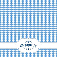 Wall Mural - Oktoberfest background with banner and text O'zapft is