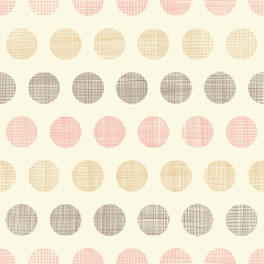 Wall Mural - Vintage textile polka dots seamless pattern background