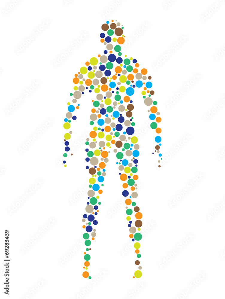 Vector illustration of human body outline Stock Vector | Adobe Stock