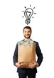 © ArtFamily - man with light bulb and money