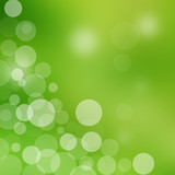 Fototapeta  - abstract green background with bright circles