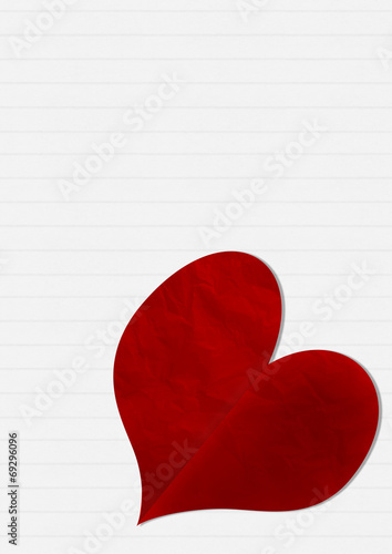 Blatt mit Linien und rotem Herz - Buy this stock illustration and explore similar illustrations ...