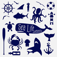 Sea Life Element,icon Set