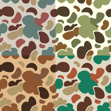 Seamless Duck Hunter Camouflage Background Pattern.
