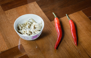 Wall Mural - mushroom fried and pepper