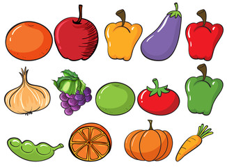 Poster - Healthy fruits and vegetables