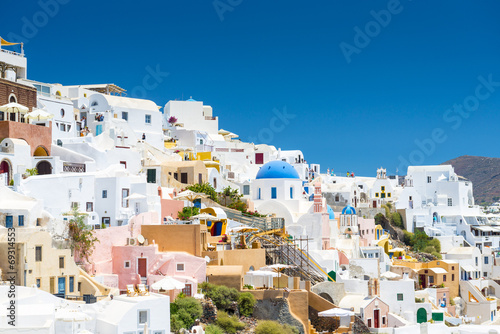 Tapeta ścienna Widok z oia, santorini, grecja