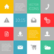 squares background infographics with vector icons