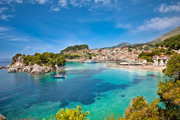 Beautiful panoramic view of Parga, Greece.