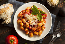 Homemade Italian Gnocchi With Red Sauce