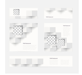 Wall Mural - Vector banners and squares. Color set