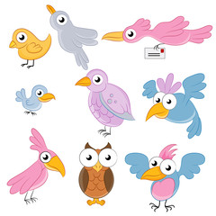 Wall Mural - Cartoon Birds