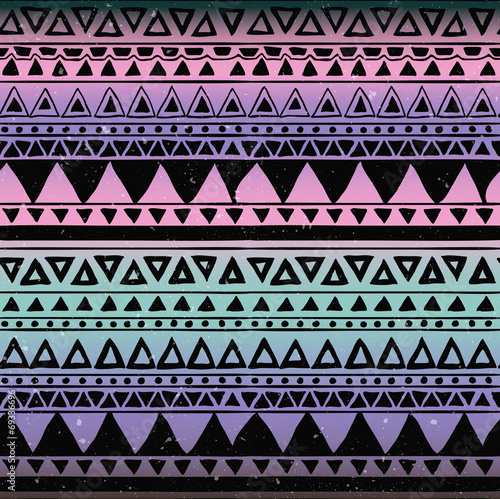 Obraz na płótnie canvas czteroczęściowy "tetraptyk" Aztec plemiennych szwu