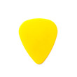 yellow guitar pick isolated on white