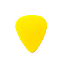Yellow Guitar Pick Isolated On White