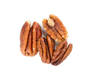 Sticker - pecan nuts over white