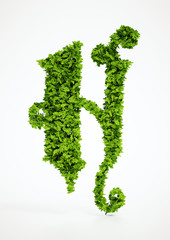 Wall Mural - ecology letter h symbol with white background