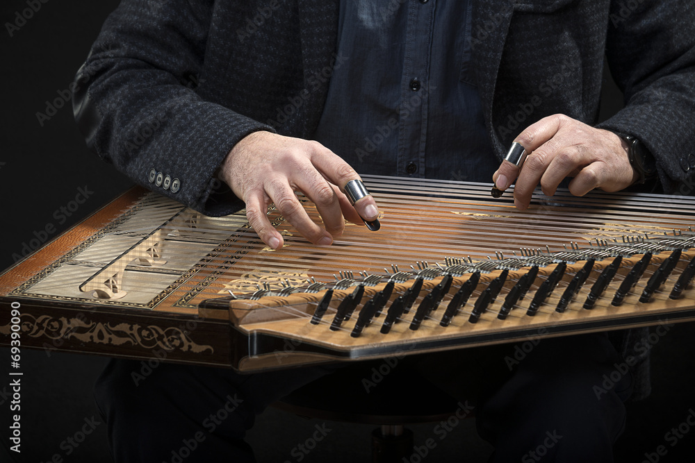 Qanun a zither like instrument with seventy eight strings Stock Photo Adobe Stock
