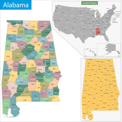Sticker - Alabama state