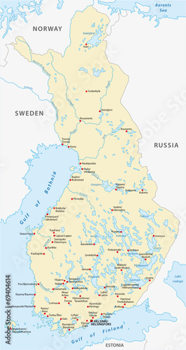 Finnland Karte Stadte In Finnischer Und Schwedischer Sprache Buy This Stock Vector And Explore Similar Vectors At Adobe Stock Adobe Stock