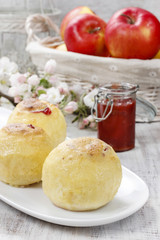 Wall Mural - Baked apples stuffed with jam