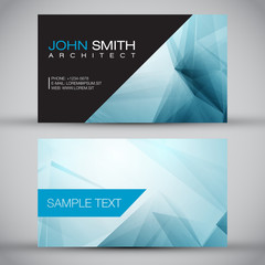 Blue Modern Abstract Business Card Set | EPS10 Vector Design