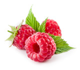 Fototapeta  - Raspberries isolated on white