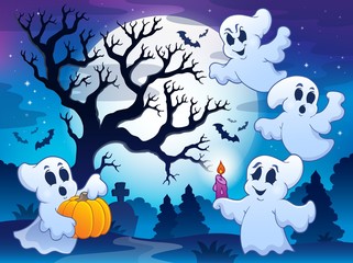 Wall Mural - Spooky tree theme image 4