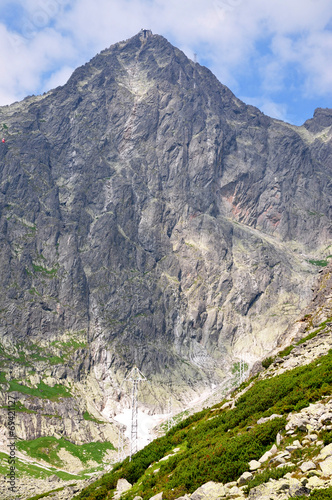 Obraz na płótnie canvas trzyczęściowy "tryptyk" Wysokie tatry i lomnicky stit, słowacja, europa