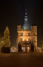 Deventer Brink Bij Nacht In Kerstsfeer